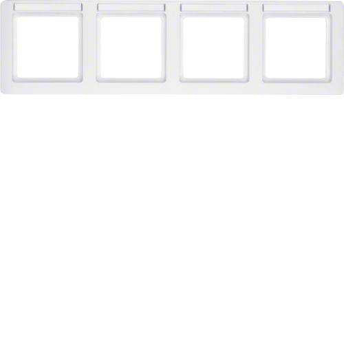 Berker 10246019 Rahmen 4fach mit Beschriftungsfeld waagerecht Q.1 polarweiß, samt Mesch Shop Berker 10246019 Rahmen 4fach mit Beschriftungsfeld waagerecht Q.1 polarweiß, samt Mesch Shop